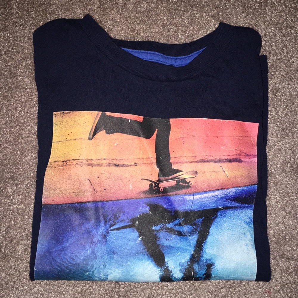Boys short sleeve skateboarding t shirt